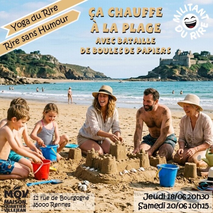 Yoga du Rire : Ça chauffe à la plage Maison de Quartier de Villejean Rennes