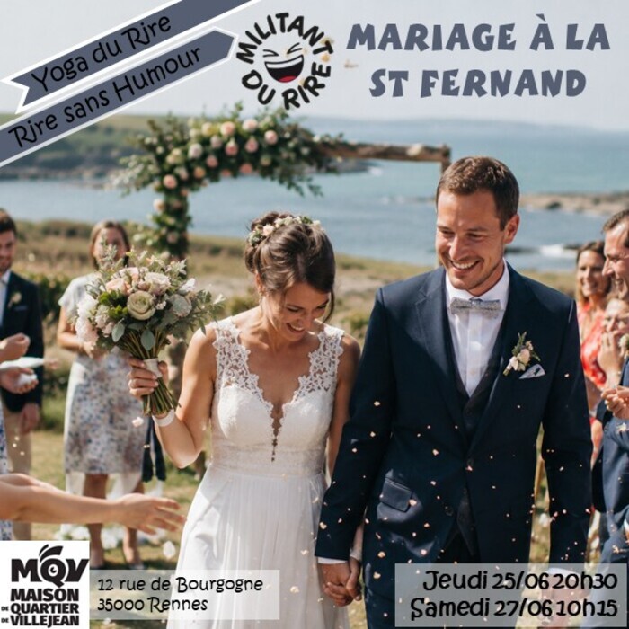 Yoga du Rire : Mariage à la St Fernand Maison de Quartier de Villejean Rennes