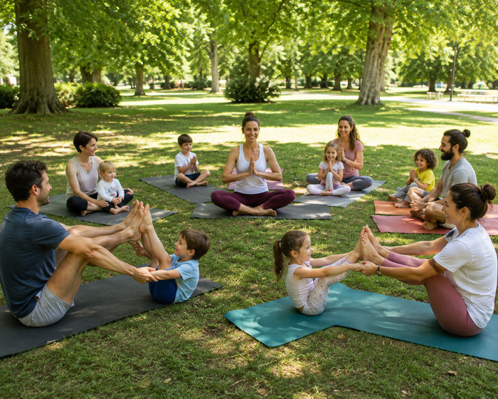 Yoga enfants-parents La Manu Jardin du Directeur Châtellerault
