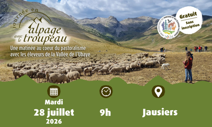 04 – Journée en alpage dans la vallée de l’Ubaye, Parking du restaurant Halte 2000, Route du Col de Restefond, Jausiers (04), Jausiers
