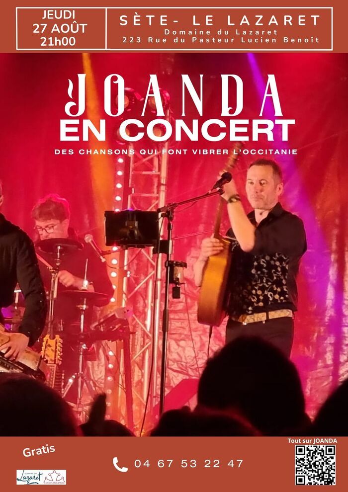 1000 ans – Joanda en concert, Domaine du Lazaret, Sète