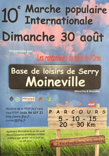10ème marche populaire internationale Base de loisirs SOLAN Moineville
