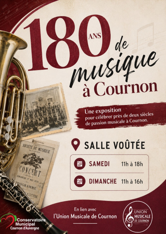 180 ans de musique à Cournon-d’Auvergne, Salle voutée, Cournon-d&rsquo;Auvergne