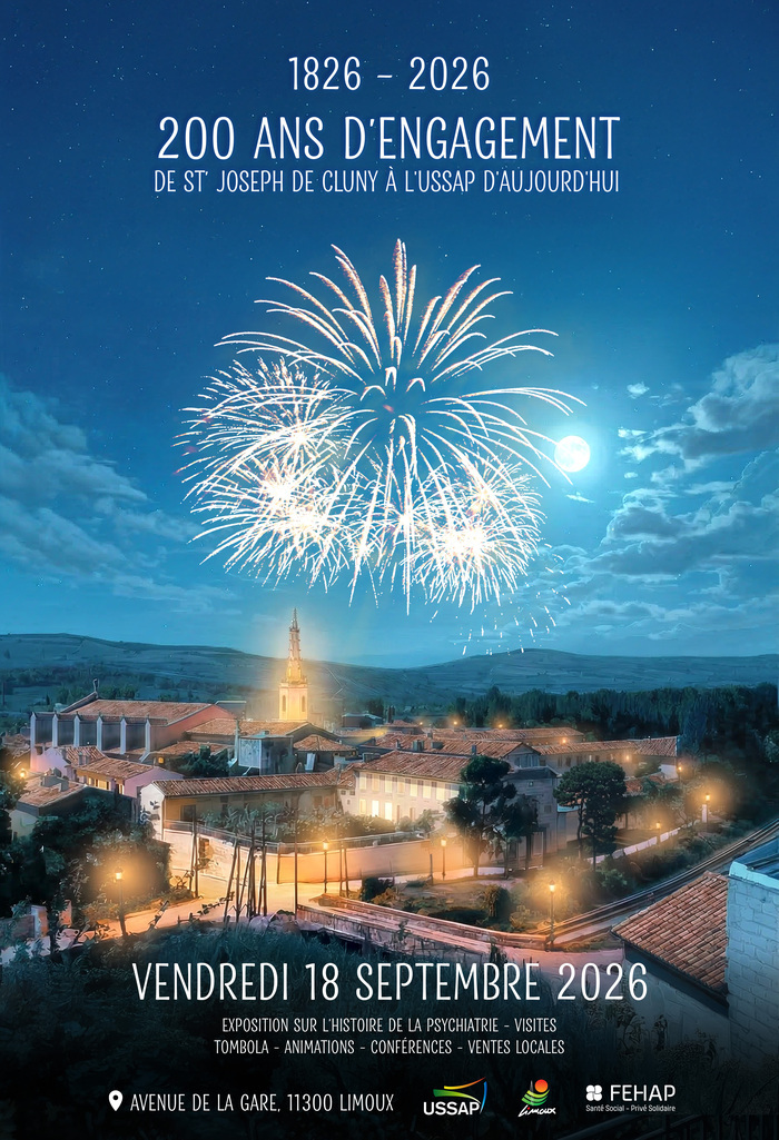 1826-2026 : 200 ans d'engagement pour l'USSAP Union Sanitaire et Sociale pour l’Accompagnement et la Prévention (USSAP) Limoux