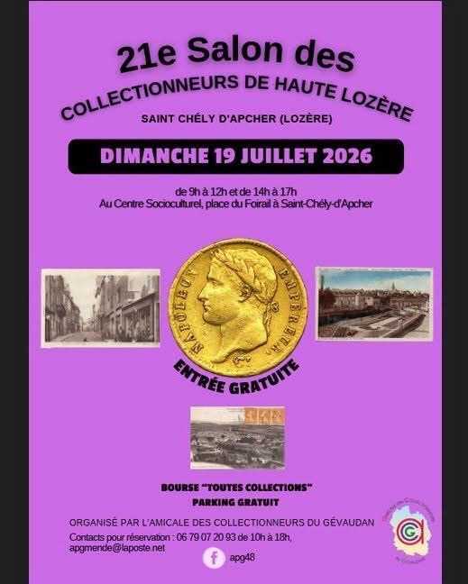 20ÈME SALON DES COLLECTIONNEURS DE HAUTE LOZÈRE  Saint-Chély-d&rsquo;Apcher