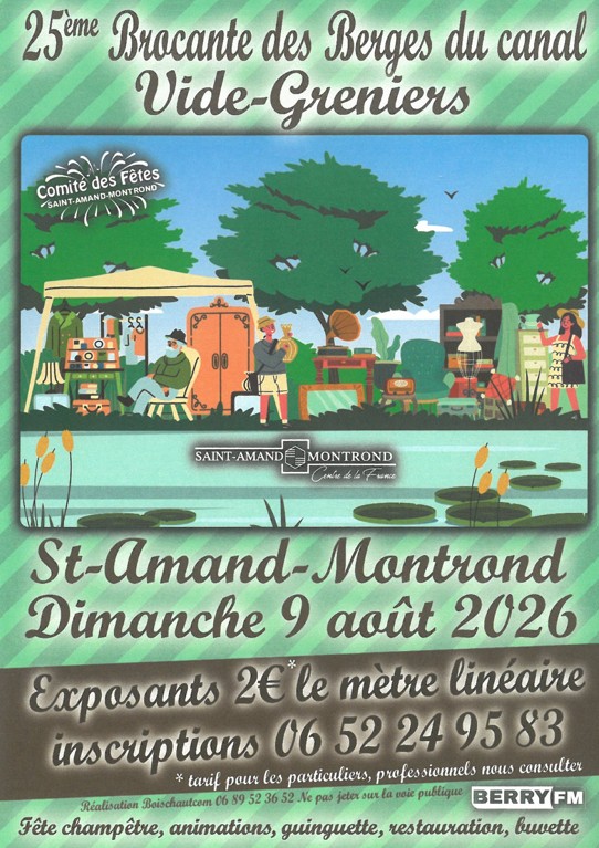 25ème Brocante des Berges du Canal vide grenier Saint-Amand-Montrond