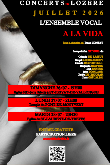 3 CONCERTS RENAISSANCE, BAROQUE, MODERNE  Cans et Cévennes