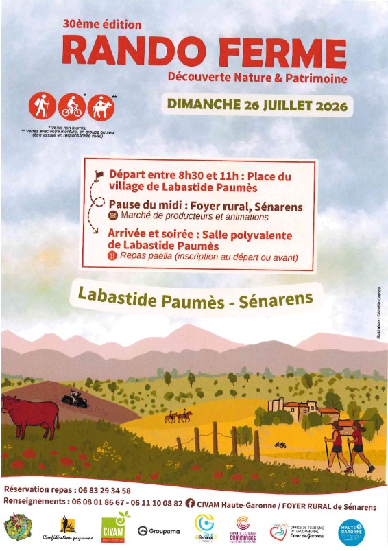30ÈME RANDO FERME NATURE PATRIMOINE DÉCOUVERTE Sénarens