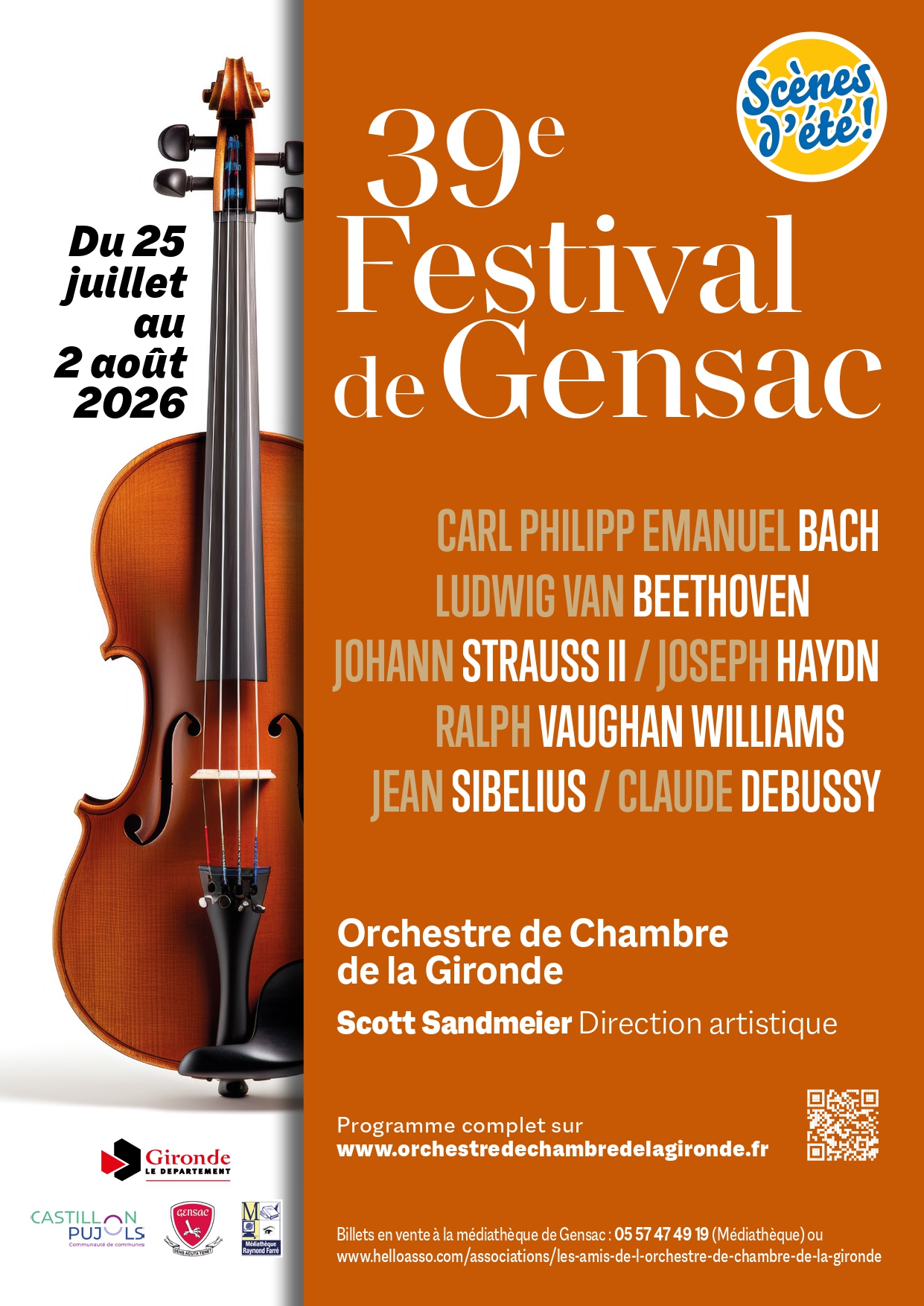 39e édition Festival de Musique de Gensac Place de l'Église Gensac 2026-07-25