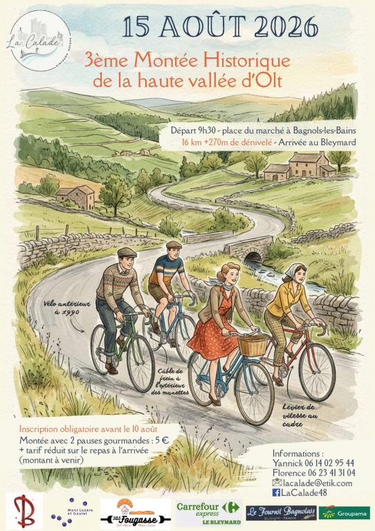 3ÈME MONTÉE HISTORIQUE DE LA HAUTE VALLÉE D’OLT place du marché Mont Lozère et Goulet