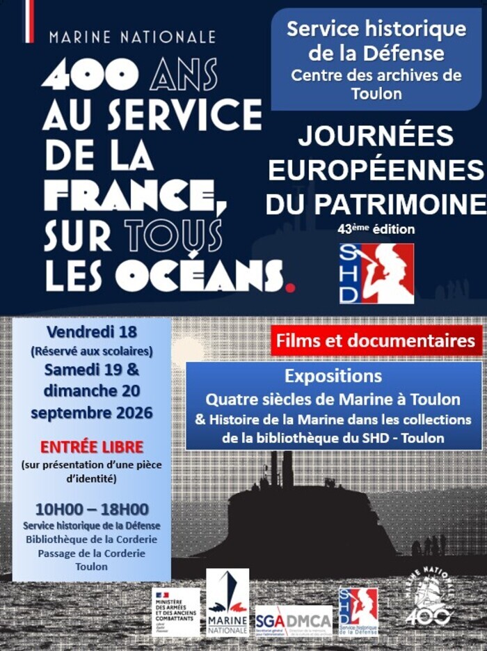 400 ANS AU SERVICE DE LA FRANCE SUR TOUS LES OCEANS, Service Historique de la Défense, Toulon