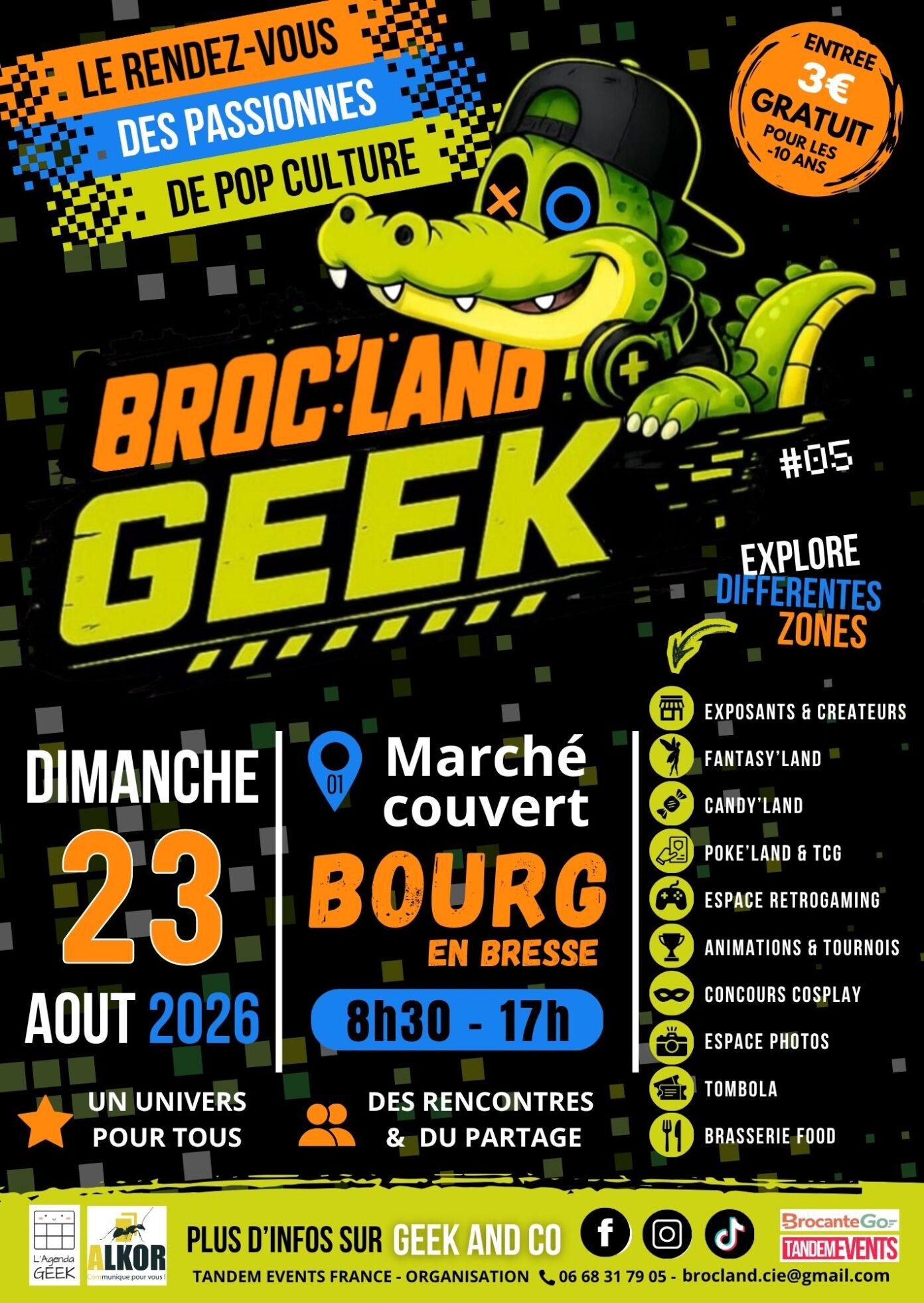 Broc Land Geek Bourg en Bresse 2026 Marché couvert