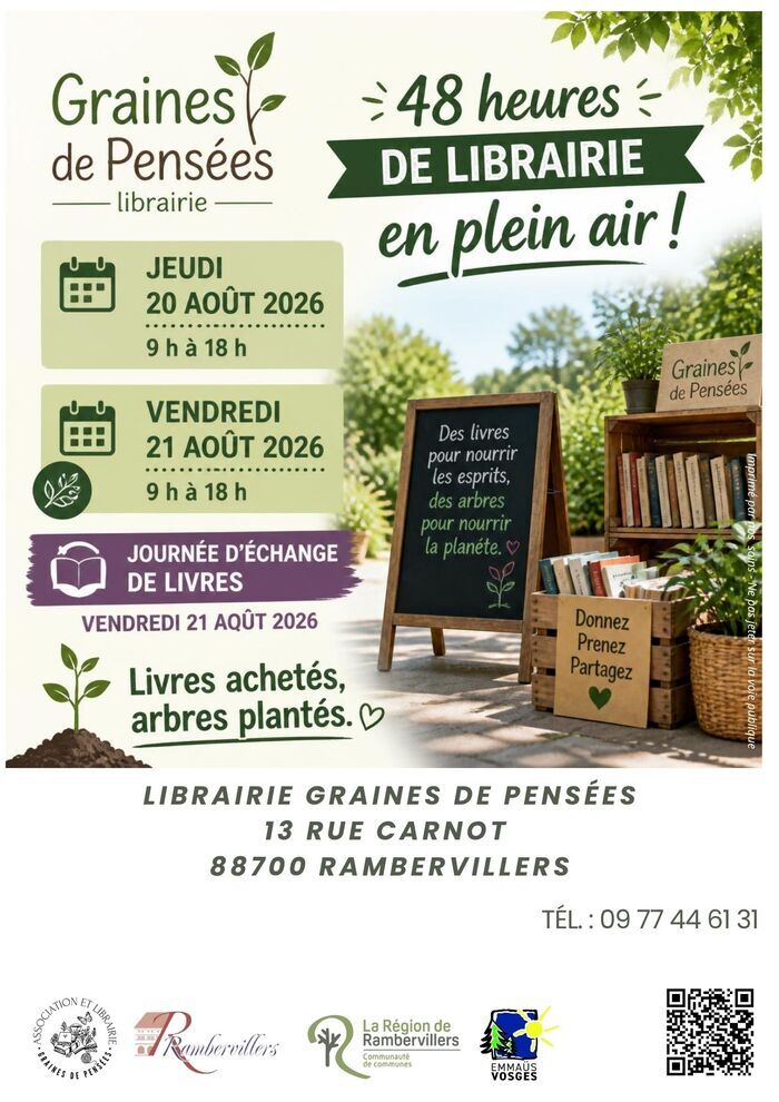 48 heures de librairie en plein air, Librairie Graines de pensées, Rambervillers