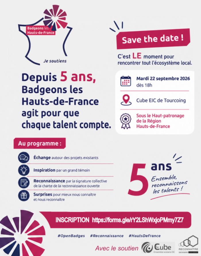 5 ans de Badgeons les Hauts-de-France Cube EIC Tourcoing