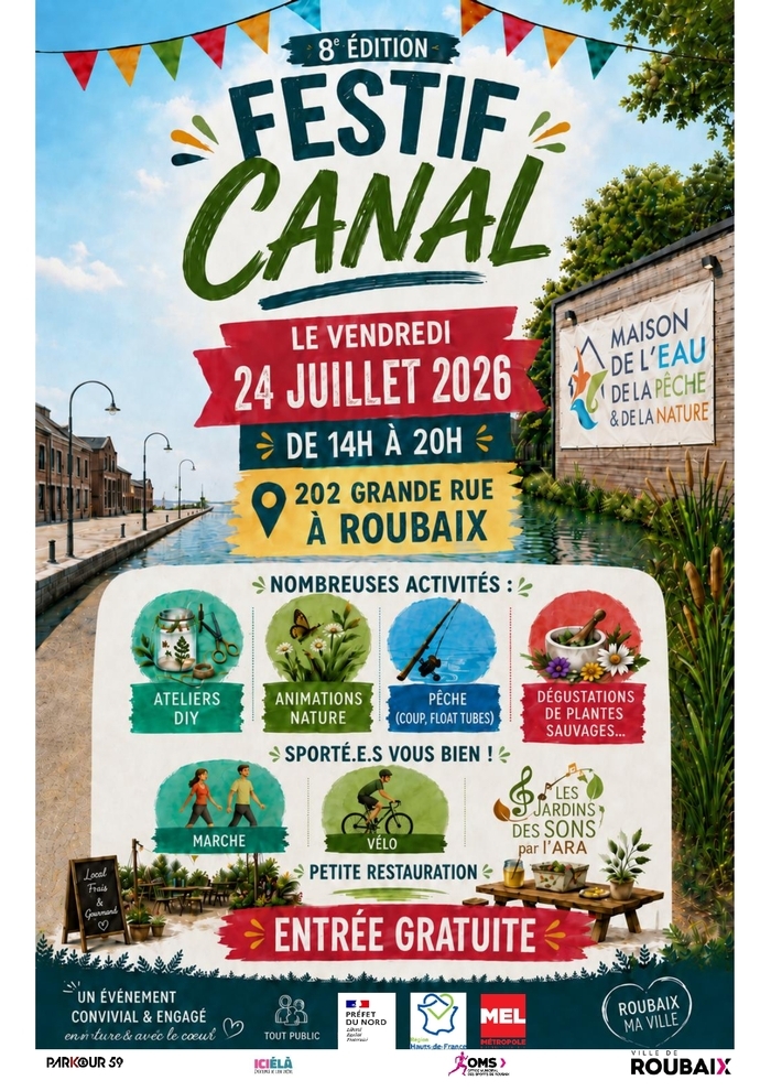 8ème Festif Canal, Maison de l&rsquo;eau, de la pêche et de la nature, Roubaix