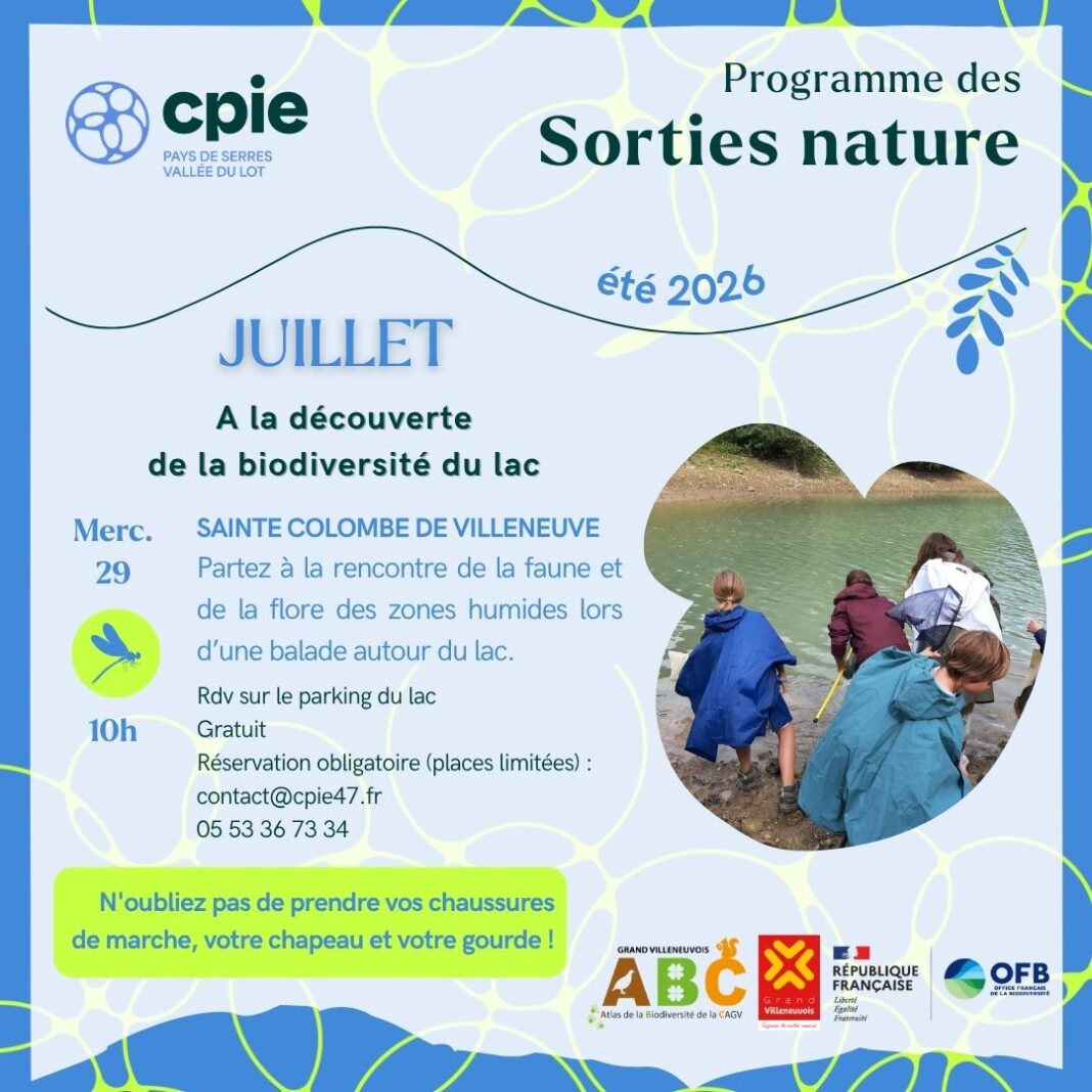 A la découverte de la biodiversité du lac Parking du lac Sainte-Colombe-de-Villeneuve