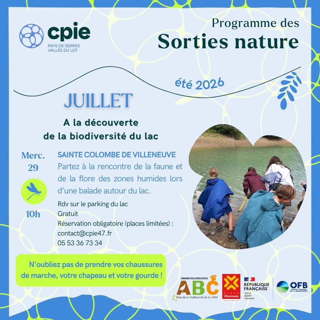 A la découverte de la biodiversité du lac Parking du lac Sainte-Colombe-de-Villeneuve