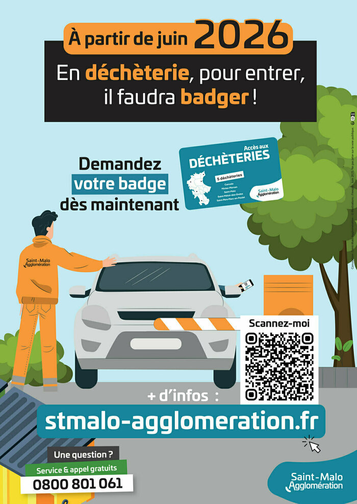 Accès en déchèterie : demandez votre badge, Mairie de Miniac-Morvan, Miniac-Morvan