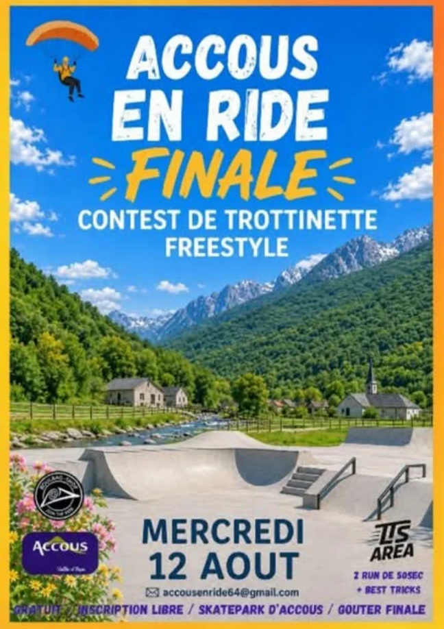 Accous en ride finale contest de trottinette freestyle  Accous