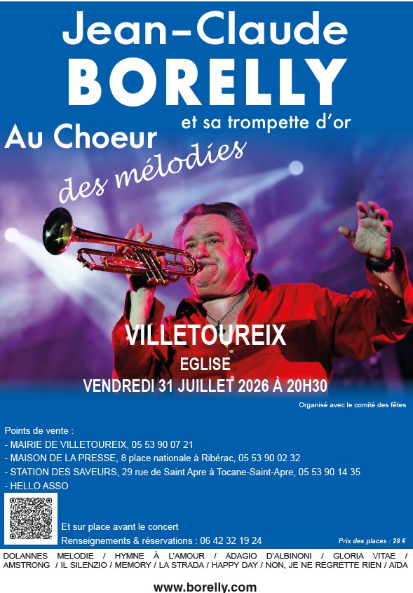 Jean-Claude Borelly etsa Trompette d’Or à Villetoureix Eglise