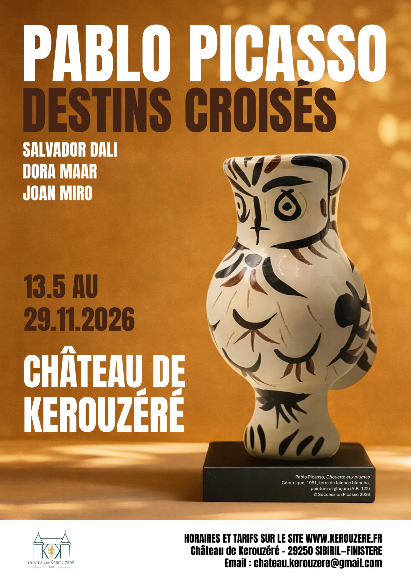 Exposition Pablo Picasso, Destins Croisés au Château de Kerouzéré Sibiril