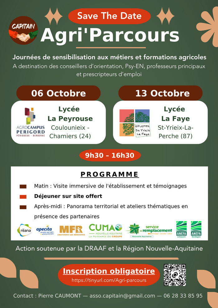AGRI&rsquo;PARCOURS, EPLEFPA La Faye – St Yrieix La Perche, Saint-Yrieix-la-Perche