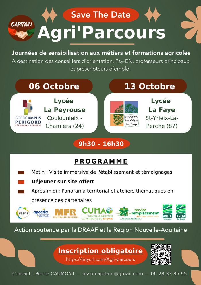 AGRI&rsquo;PARCOURS, Lycée CFA La Peyrouse, Coulounieix