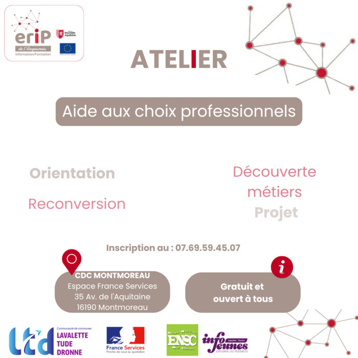 Aide aux choix professionnels, France Services Montmoreau, Montmoreau