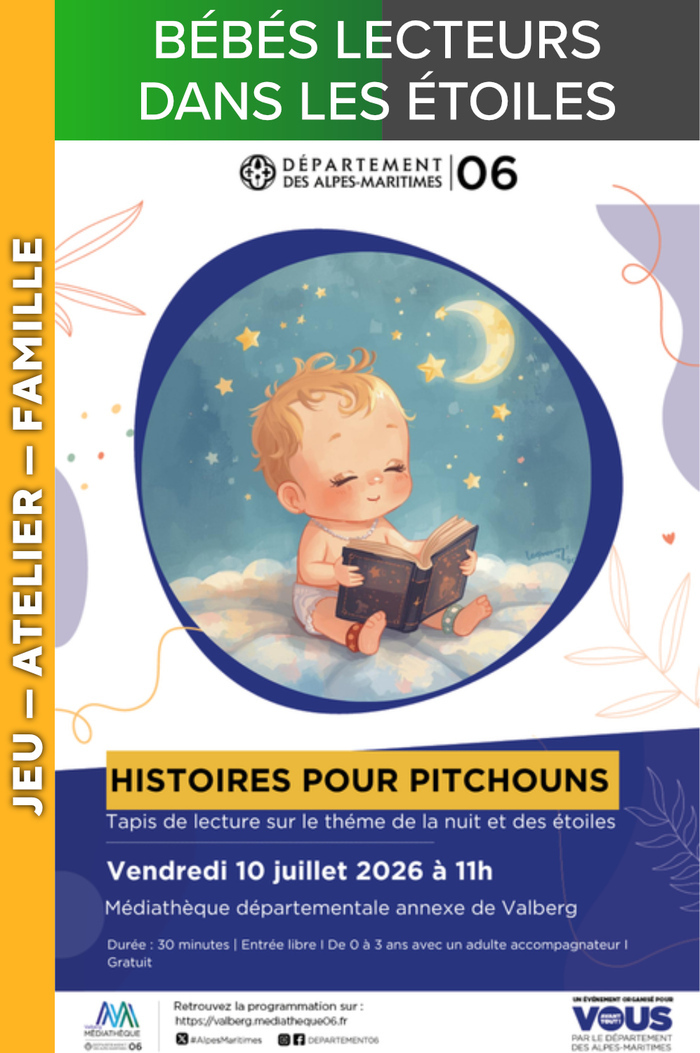 ALPES AZUR MERCANTOUR – Bébés lecteurs dans les étoiles, Dôme, Valberg, Péone