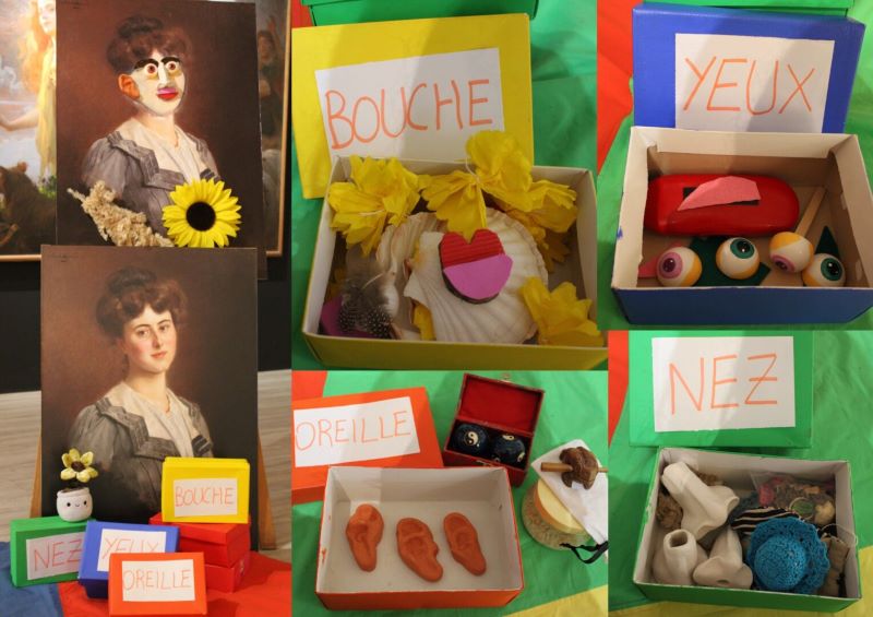 Animation Loupiots au Musée Marzelles visage Bric-à-brac Musée Marzelles Marmande