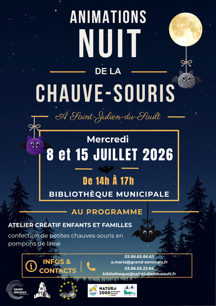 Animations créatives, Bibliothèque Municipale, Saint-Julien-du-Sault