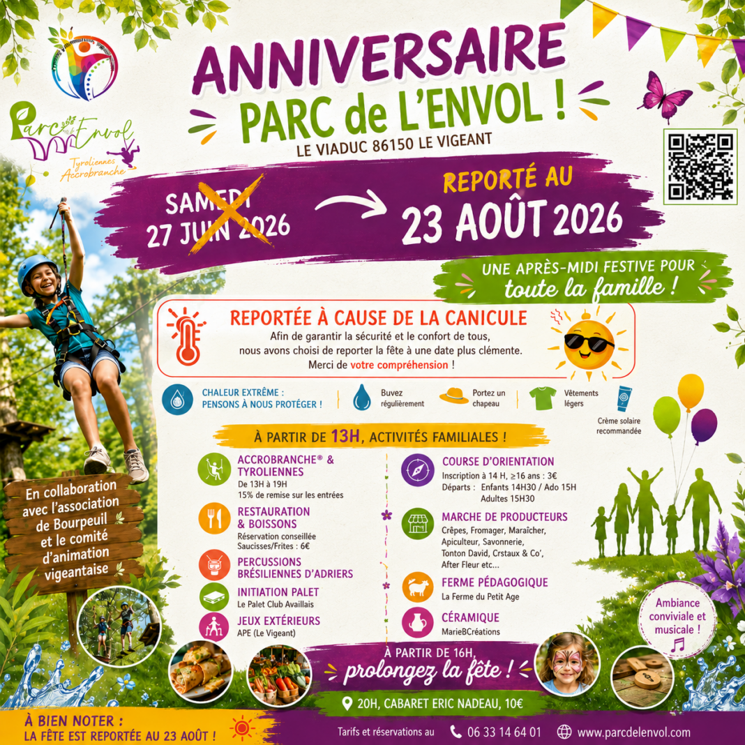 Anniversaire du Parc De L’Envol Le Vigeant