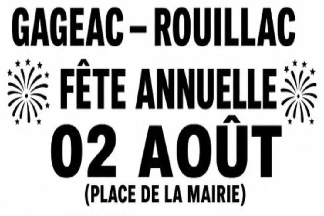 ANNULÉE | Fête annuelle de Gageac-et-Rouillac  Gageac-et-Rouillac