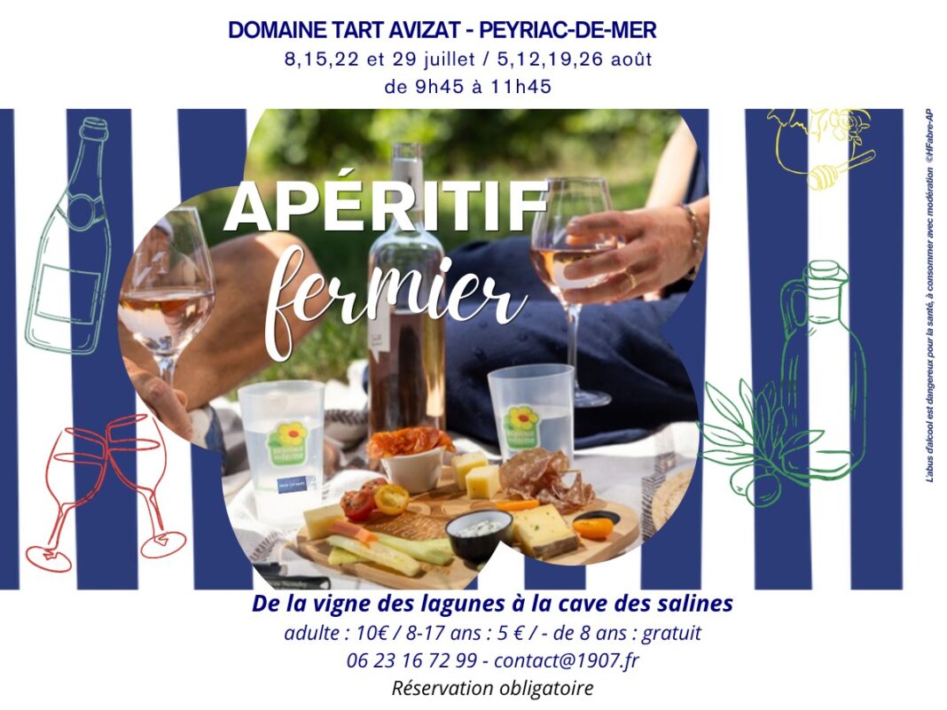 APÉRITIF FERMIER DE LA VIGNE DES LAGUNES À LA CAVE DES SALINES Peyriac-de-Mer