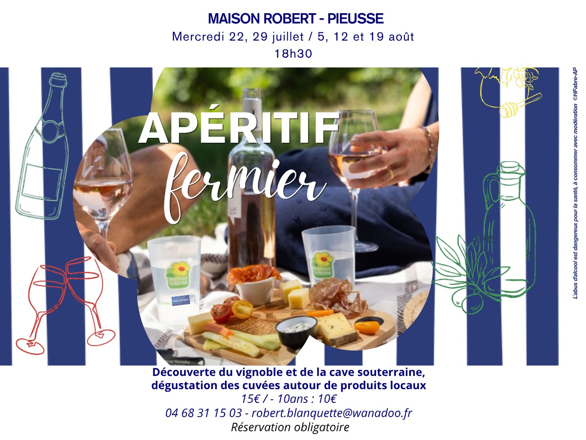APÉRITIF FERMIER DÉCOUVERTE DU VIGNOBLE ET DE LA CAVE SOUTERRAINE À Fourn Pieusse 2026-08-12
