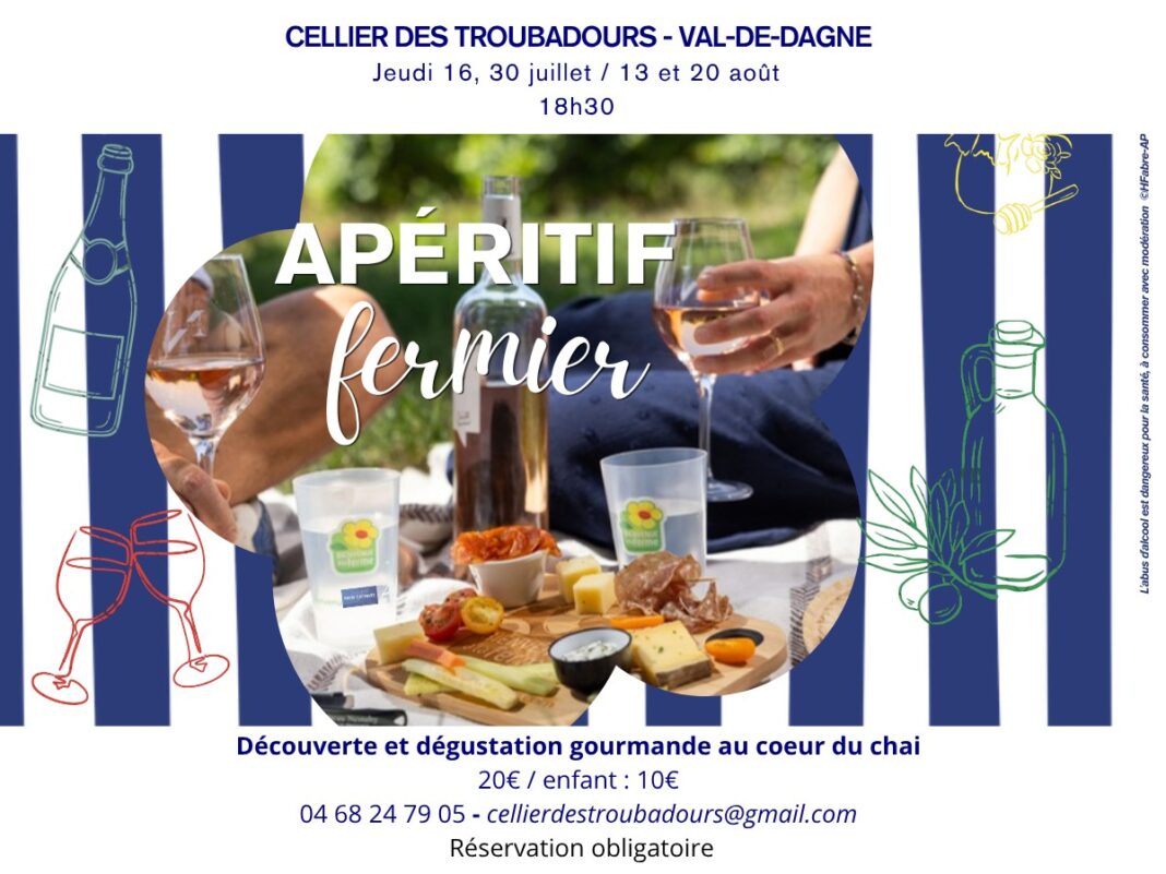 APÉRITIF FERMIER DÉCOUVERTE ET DÉGUSTATION GOURMANDE AU COEUR DU CHAI Val-de-Dagne