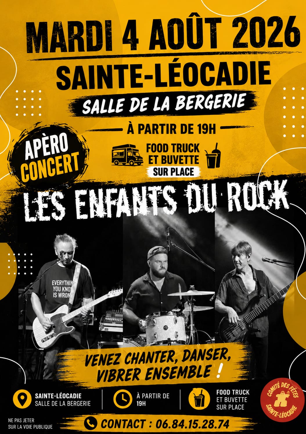 APÉRO CONCERT LES ENFANTS DU ROCK SAINTE-LÉOCADIE  Sainte-Léocadie