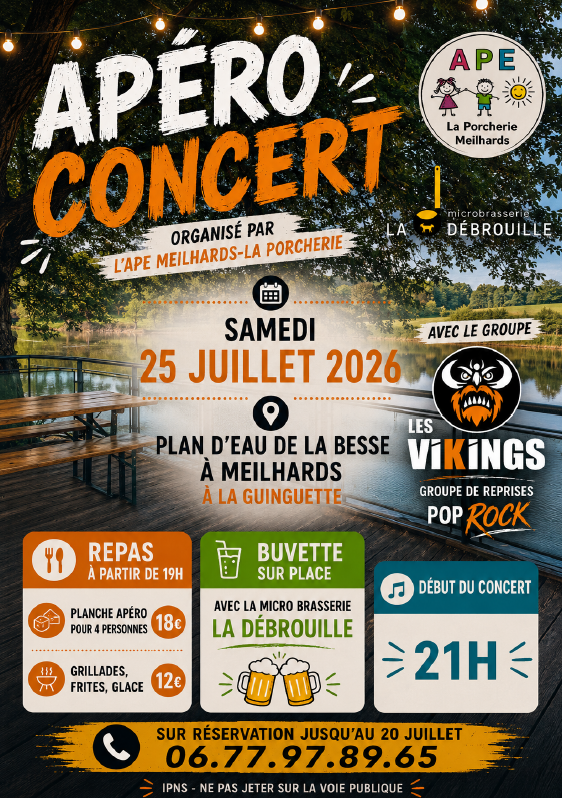 Apero Concert Étang de la Besse Meilhards