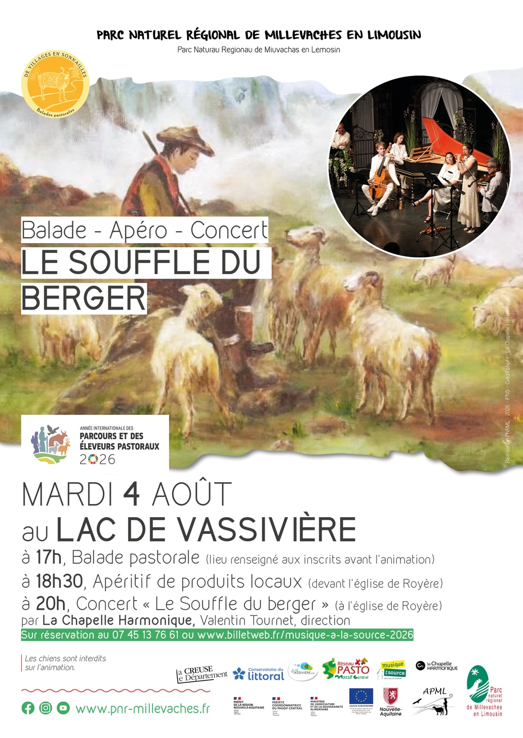 Apéro-pasto / Concert à Vassivière Le souffle du berger  Royère-de-Vassivière