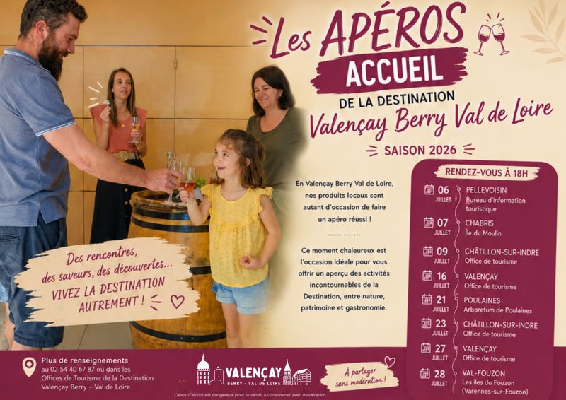 Apéros accueil Destination Valençay Berry Val de Loire Chabris