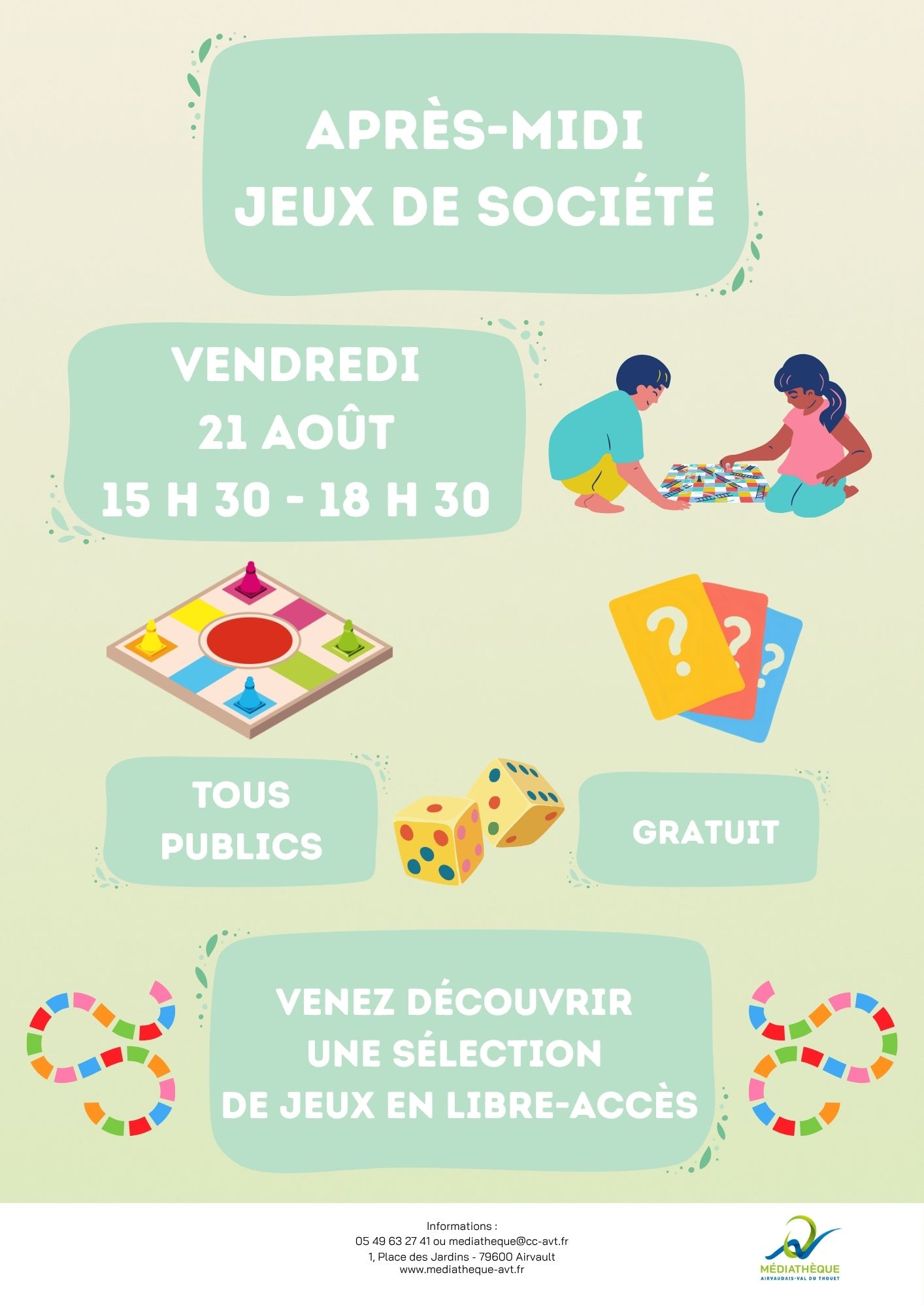 Après-midi jeux de société 1 Place des Jardins Airvault 2026-08-21