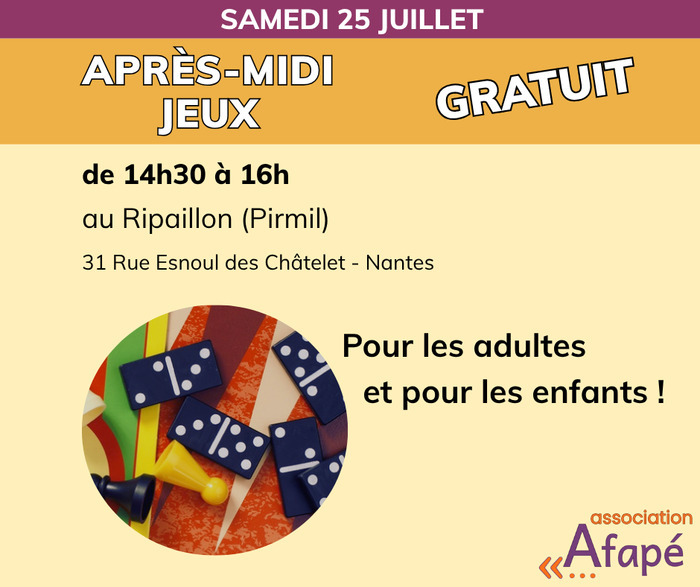 APRÈS-MIDI JEUX, Le Ripaillon, Nantes