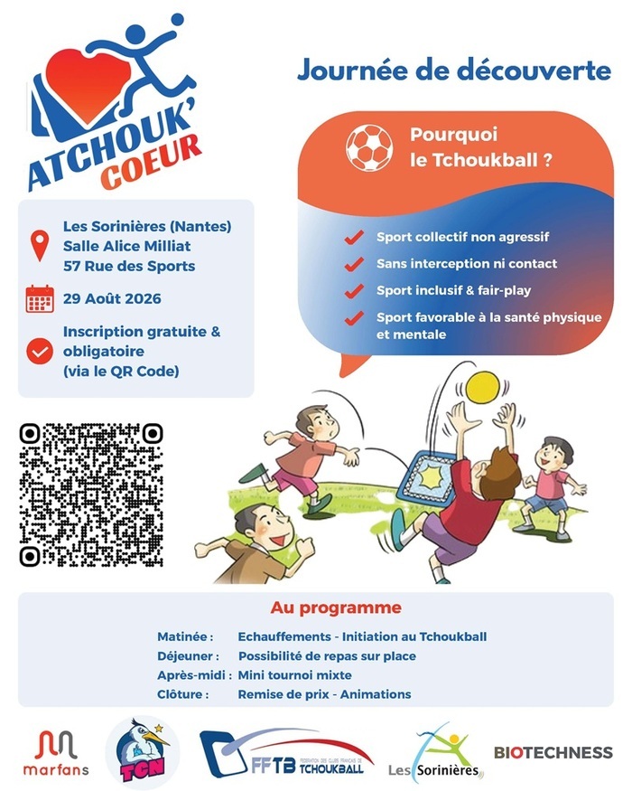 Atchouk&rsquo;Cœur, journée de découverte du Tchoukball, Salle Alice Milliat, Les Sorinières