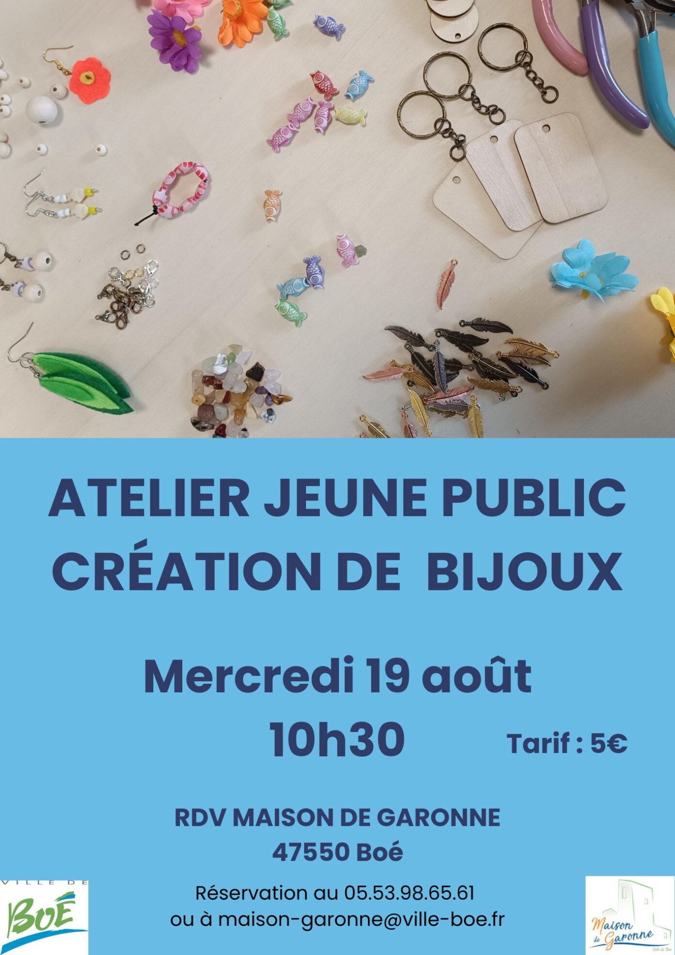 Atelier bijoux nature Maison de Garonne Boé
