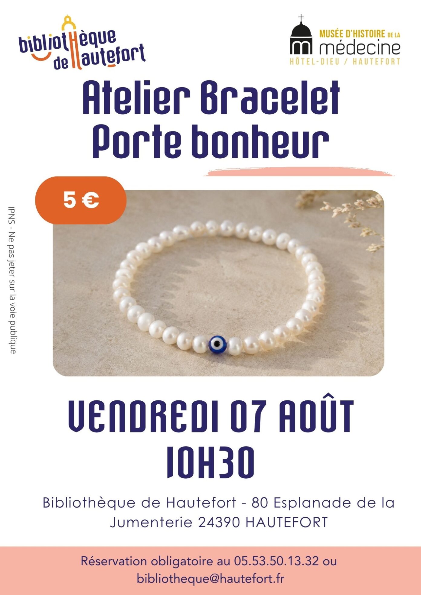 Atelier bracelet porte-bonheur  Hautefort