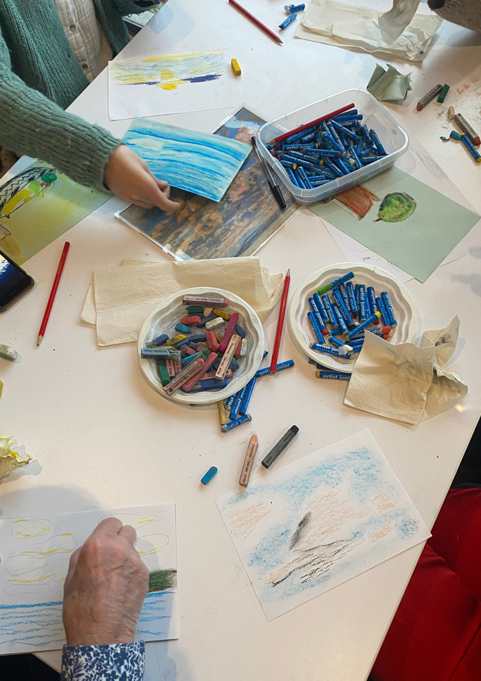 Atelier croquis de nuages, Jardin des personnalités, Honfleur