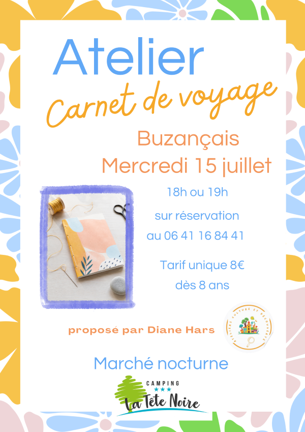 Atelier Culture et Découverte Carnet de voyage Buzançais