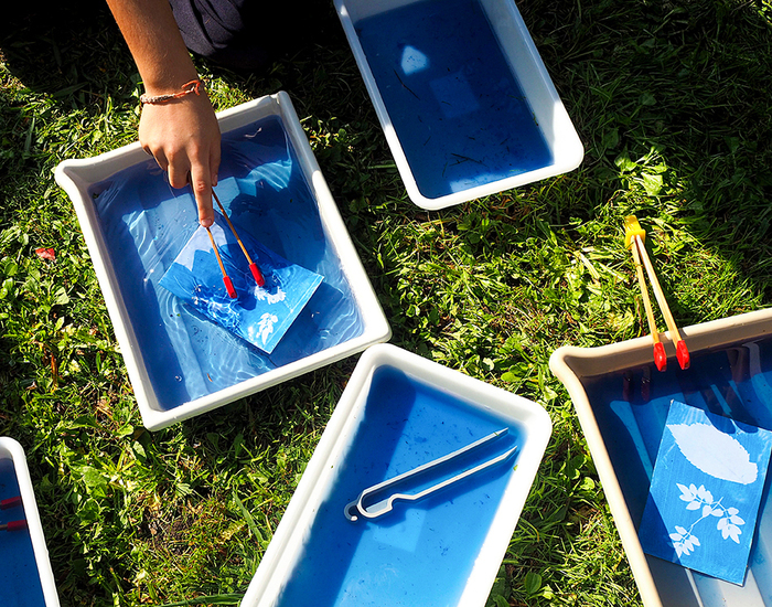 Atelier cyanotype en famille, Le Grand Lieu du Conte, Saint-Aignan-Grandlieu