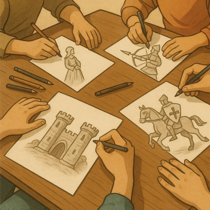 Atelier de dessin, Château d&rsquo;Ivry-la-Bataille, Ivry-la-Bataille
