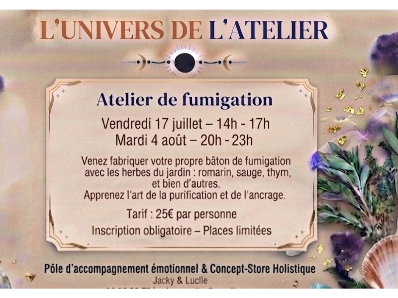 Atelier de fumigation L’univers de l’Atelier Étauliers